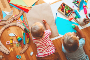 Kids,Draw,And,Make,Crafts.,Children,With,Educational,Toys,And